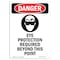 Signmission OSHA, Eye Protection Required, 10in X 7in Rigid Plastic, 7" W, 10" H, Portrait, OS-DS-P-710-V-1226 OS-DS-P-710-V-1226 - alternate 1